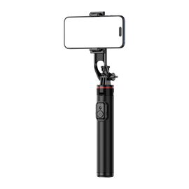 Selfie stick WC1Y2S 1.3m aluminum alloy telescopic tripod with phone holder - black | Techbox