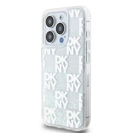 DKNY Liquid Glitter Multilogo case for iPhone 15 Pro - white | Techbox
