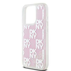 Etui DKNY Liquid Glitter Multilogo na iPhone 15 Pro - różowe | Techbox