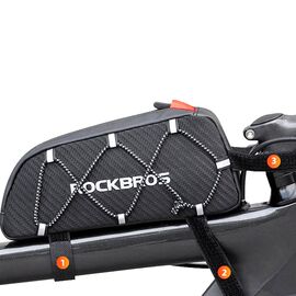 Rockbros 039BK bicycle frame bag 1 l with braid - black | Techbox