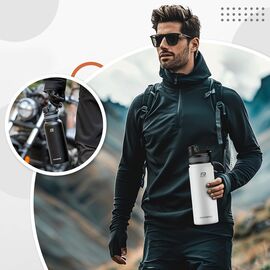 Rockbros 35210029005 thermal bicycle bottle for drinks 550 ml - white | Techbox