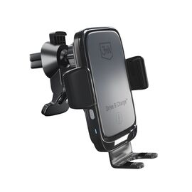 3mk Drive &amp; Charge car phone holder for grille/window/cockpit with inductive charger - black - Smartphone Holders - Smartphones - Techbox