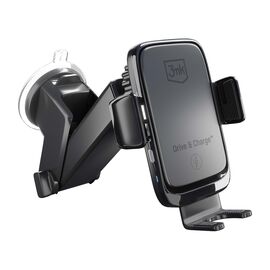 3mk Drive &amp; Charge car phone holder for grille/window/cockpit with inductive charger - black - Smartphone Holders - Smartphones - Techbox