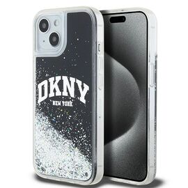 DKNY Liquid Glitter Big Logo iPhone 15 Plus / 14 Plus Case - Black | Techbox