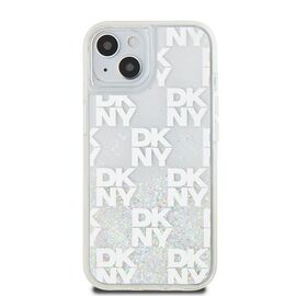 DKNY Liquid Glitter Multilogo case for iPhone 15 / 14 / 13 - white | Techbox