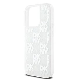 DKNY Liquid Glitter Multilogo case for iPhone 15 Pro - white | Techbox