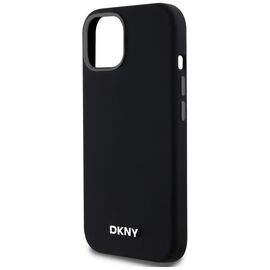 DKNY Liquid Silicone Small Metal Logo MagSafe Case for iPhone 14/15/13 - Black - Apple Cases - Cases - Techbox