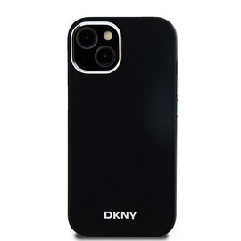DKNY Liquid Silicone Small Metal Logo MagSafe Case for iPhone 15 Plus / 14 Plus - Black - Apple Cases - Cases - Techbox