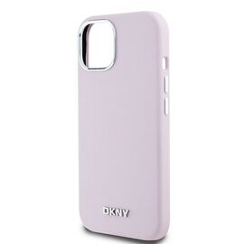 DKNY Liquid Silicone Small Metal Logo MagSafe Case for iPhone 15 Plus / 14 Plus - Pink - Apple Cases - Cases - Techbox