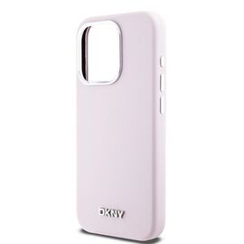 DKNY Liquid Silicone Small Metal Logo MagSafe case for iPhone 15 Pro - pink - Apple Cases - Cases - Techbox
