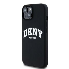DKNY Liquid Silicone White Printed Logo MagSafe Case for iPhone 14 / 15 / 13 - Black - Uncategorized Cases (2) - Cases - Techbox