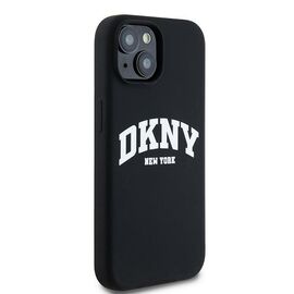 DKNY Liquid Silicone White Printed Logo MagSafe Case for iPhone 15 / 14 / 13 - Black - Uncategorized Cases (2) - Cases - Techbox