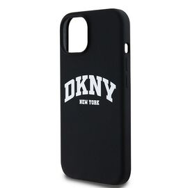DKNY Liquid Silicone White Printed Logo MagSafe Case for iPhone 15 / 14 / 13 - Black - Uncategorized Cases (2) - Cases - Techbox