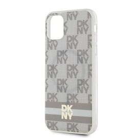 DKNY IML Checkered Mono Pattern &amp; Printed Stripes MagSafe case for iPhone 11 / Xr - beige - Uncategorized Cases (2) - Cases - Techbox