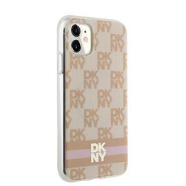 DKNY IML Checkered Mono Pattern &amp; Printed Stripes MagSafe case for iPhone 11 / Xr - pink - Uncategorized Cases (2) - Cases - Techbox