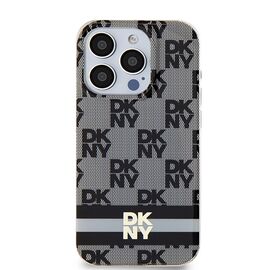 DKNY IML Checkered Mono Pattern &amp; Printed Stripes MagSafe Case for iPhone 13 Pro / 13 - Black | Techbox