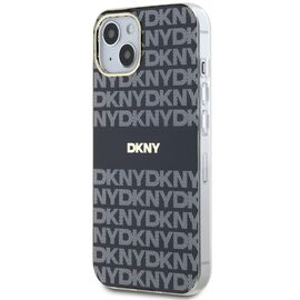 DKNY IML Mono &amp; Stripe MagSafe Case for iPhone 15/14/13 - Black | Techbox