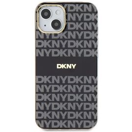 DKNY IML Mono &amp; Stripe MagSafe Case for iPhone 15/14/13 - Black | Techbox