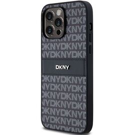 DKNY Leather Mono Stripe &amp; Metal Logo case for iPhone 14 Pro Max - black - Apple Cases - Cases - Techbox