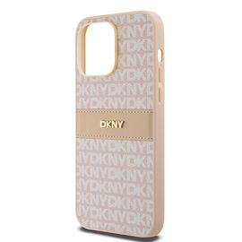 DKNY Leather Mono Stripe &amp; Metal Logo case for iPhone 14 Pro Max - pink - Apple Cases - Cases - Techbox