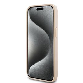 DKNY Leather Mono Stripe &amp; Metal Logo Case for iPhone 15 Plus / 14 Plus - Pink | Techbox