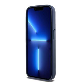 DKNY Leather Mono Stripe &amp; Metal Logo case for iPhone 15 Pro - blue - Apple Cases - Cases - Techbox