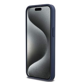 DKNY Leather Mono Stripe &amp; Metal Logo case for iPhone 15 Pro Max - blue - Apple Cases - Cases - Techbox
