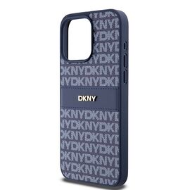 DKNY Leather Mono Stripe &amp; Metal Logo case for iPhone 15 Pro Max - blue - Apple Cases - Cases - Techbox