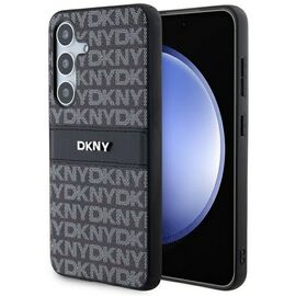 DKNY Leather Mono Stripe &amp; Metal Logo case for Samsung Galaxy S24+ - black | Techbox