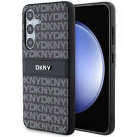 DKNY Leather Mono Stripe &amp; Metal Logo case for Samsung Galaxy S24 - black | Techbox