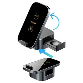Dudao A11Pro+ 15W 3in1 Inductive Charger for Phone/Smartwatch/Headphones - Black | Techbox
