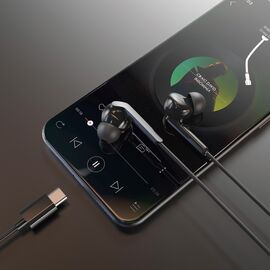 Dudao X3C+ Wired USB-C In-Ear Headphones 1.2m - Black - Headsets - Speakers & Headphones - Techbox