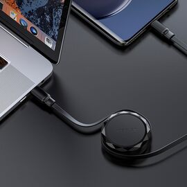 Acefast C13-03 USB-C - USB-C 60W Cable Retractable - Black | Techbox