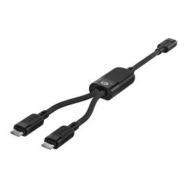 Acefast C5 USB-C - USB-C / USB-C 2in1 100W 480Mb/s cable - black - Cables & Adapters - Cables & Accessories - Techbox