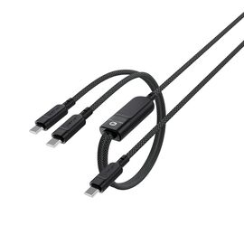 Acefast C5 USB-C - USB-C / USB-C 2in1 100W 480Mb/s cable - black - Cables & Adapters - Cables & Accessories - Techbox