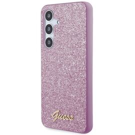 Guess Glitter Script case for Samsung Galaxy S24+ - purple | Techbox