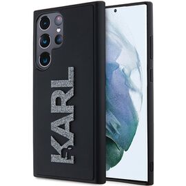 Karl Lagerfeld 3D Rubber Glitter Logo case for Samsung Galaxy S24 Ultra - black | Techbox