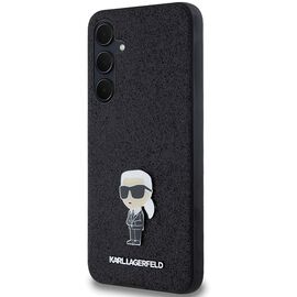 Karl Lagerfeld Fixed Glitter Ikonik Logo Metal Pin case for Samsung Galaxy A35 - black | Techbox