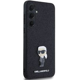 Karl Lagerfeld Fixed Glitter Ikonik Logo Metal Pin case for Samsung Galaxy A35 - black | Techbox