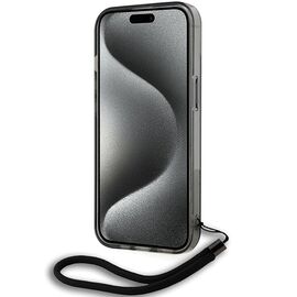 Karl Lagerfeld IML Mono KL Pattern &amp; Cord case for iPhone 15 / 14 / 13 - black - Apple Cases - Cases - Techbox