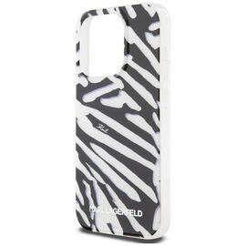 Karl Lagerfeld IML Zebra Pattern &amp; Cord case for iPhone 15 Pro - black - Apple Cases - Cases - Techbox