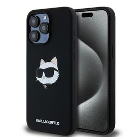 Karl Lagerfeld Silicone Choupette Head MagSafe case for iPhone 15 Pro - black | Techbox