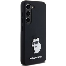 Karl Lagerfeld Silicone Choupette Metal Pin case for Samsung Galaxy S24 - black | Techbox