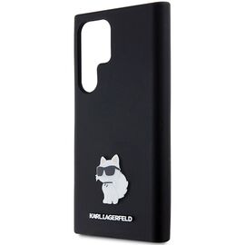 Karl Lagerfeld Silicone Choupette Metal Pin case for Samsung Galaxy S24 Ultra - black | Techbox