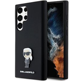Karl Lagerfeld Silicone Ikonik Metal Pin case for Samsung Galaxy S24 Ultra - black | Techbox