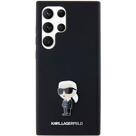 Karl Lagerfeld Silicone Ikonik Metal Pin case for Samsung Galaxy S24 Ultra - black | Techbox