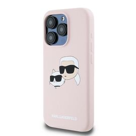 Karl Lagerfeld Silicone Karl&amp;Choupette MagSafe case for iPhone 15 Pro Max - pink | Techbox