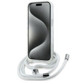 Karl Lagerfeld IML Crossbody Monogram Karl &amp; Choupette Head MagSafe Case for iPhone 15 / 14 / 13 - Transparent | Techbox