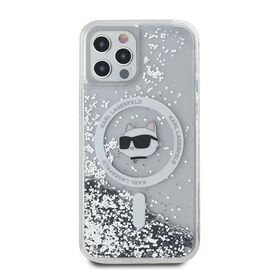 Karl Lagerfeld Liquid Glitter Choupette Head MagSafe Case for iPhone 12 / 12 Pro - Transparent - Uncategorized Cases (2) - Cases - Techbox