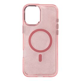 Glitter Case MagSafe for iPhone 16 Plus - pink with glitter | Techbox